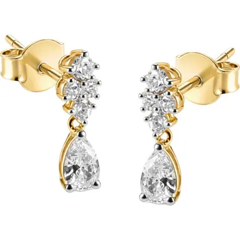 Náušnice Guess Visací pozlacené náušnice Jardin JSBE04492JWYGT/U + 2 měsíce na vrácení zboží