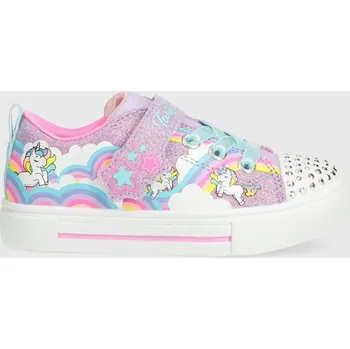 Dívčí tenisky Dětské tenisky Skechers TWINKLE SPARKS JUMPIN CLOUDS 314809N fialová 48X, EUR 24