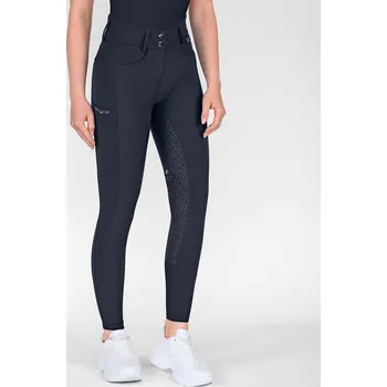 Jezdecké kalhoty ELT Rajtky Comfort Ride Glam ELT, s gripem, vyšším pasem, dámské, deepblue 36
