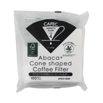 Filtr do kávovaru Cafec Abaca+ Papírové filtry vel.4 - 100 ks