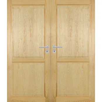 Interiérové dveře ArchoD Dvoukřídlé dřevěné dveře dýhované z borovice Tampa Klasik