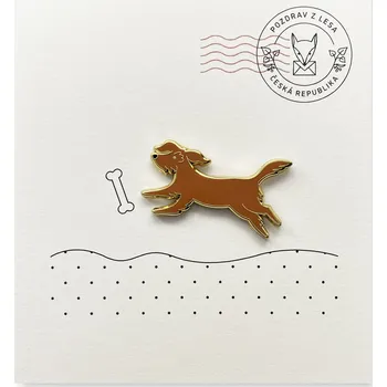 Brož Odznáček: Hnědý pejsek (pin)