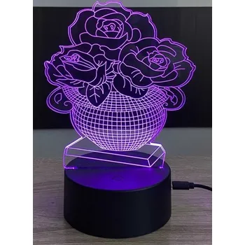 Lampička HOME OUTLET 3D stolní lampa DD-026