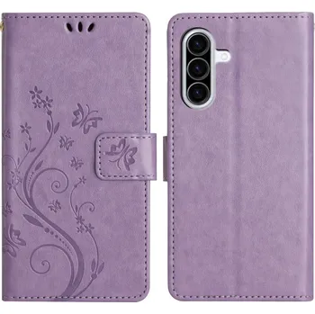 Pouzdro na mobilní telefon Flowers knížkové pouzdro na Samsung Galaxy A36 5G - světlefialové
