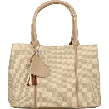 Kabelka Módní dámská koženková kabelka do ruky Beatis, béžová