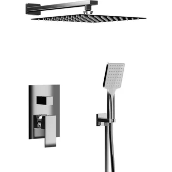 Vodovodní baterie Sapho CUBEMIX podomítkový sprchový set s pákovou baterií, 2 výstupy, vyústění, chrom - CM042-01