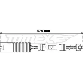 Brzdová destička Výstražný kontakt, opotřebení obložení TOMEX Brakes TX 30-31