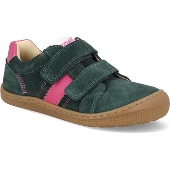 Dívčí obuv Barefoot dětské tenisky Koel - Denis Suede 3.0 Turquoise zeleno-fuchsiové Velikost: 30