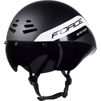 Cyklistická přilba přilba FORCE SCATTER časovkářská, černá UNI
