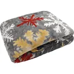 Tegatex Deka mikroflanel - barevné sněhové vločky