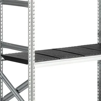 Dílenský regál Plastová police do regálu TRANSFORM, 1200x500 mm, černá