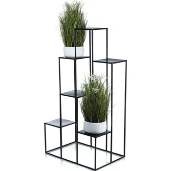Stojan na květiny STOJAN NA KVĚTINÁČ KASKADA 110X60X40 CM ČERNÁ