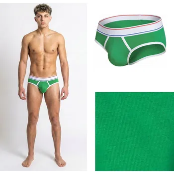 Pánské spodní prádlo Zelené PopUp slipy Velikost: L-XL Ergonomické; Bavlna