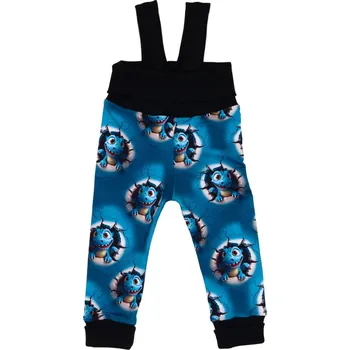 Tepláčky s traky - DINO modrý Velikost: 80