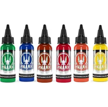 Tetovací barva Set barev Basic od Dynamic 6x15ml