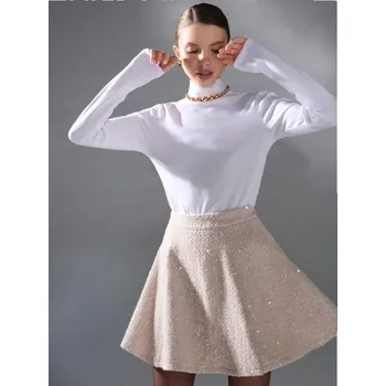 Dámská sukně Sinsay - Mini sukně - krémová - 209FJ-01X - 209FJ-01X-S