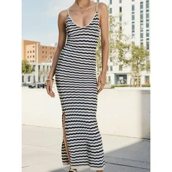 Dámské šaty Sinsay - Pletené šaty na ramínka - vícebarevná - 655AL-MLC - 655AL-MLC-XXS