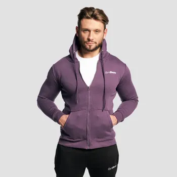 Pánská mikina GymBeam Mikina Zipper Hoodie Obsidian XXXL fialová