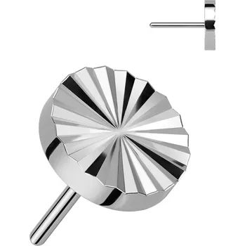 Piercing Atreya Titanová koncovka - bezzávitové kolečko s diamantovým leskem Barva: Stříbrná