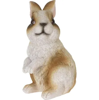 Zahradní úložný box Zahradní figurka z polyresinu Rabbit 3, 13 cm, hnědá
