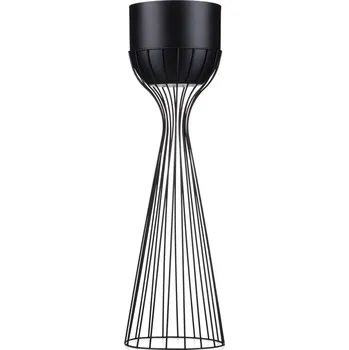 Květináč KOVOVÝ KVĚTINÁČ SE STOJÁNEM GLAM 68X20 CM ČERNÁ