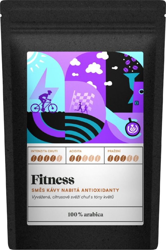 Fitness - směs kávy Velikost balení: 1000 g, Způsob mletí: Celá zrna