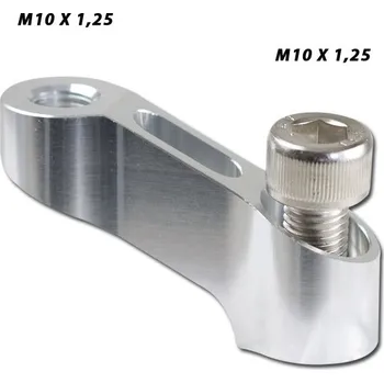 Zrcátko pro motocykl HSM Stříbrné prodloužení zrcátek na řídítka na motorku, M10-P pravý závit