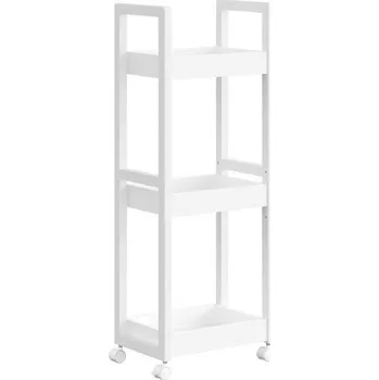 Koupelnový nábytek Koupelnový regál s kolečky 20x30x80 cm, bílý
