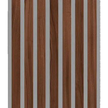 akustický panel Archo Akustický panel Design line CPL Ořech na šedém filcu 2600 x 400 x 21 mm