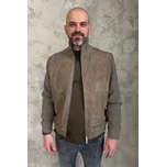 Pánská kožená bunda BOSS Black H-Maparo 50547673 béžová Velikost: 52