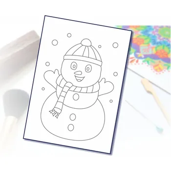 Radost v písku Šablona na pískování sněhuláček A6