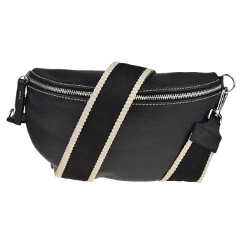 Kabelka NovaKabelka.cz Kožená italská crossbody kabelka Reni Grande Nera s přídavným popruhem XX