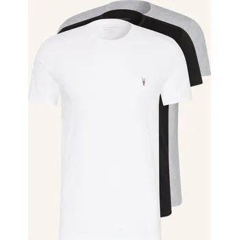 Pánské tričko Allsaints Trička Tonic, 3 Kusy V Balení, bílá / světle šedá /...