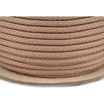 Příze Oděvní šňůra PES Ø2 mm Varianta: 7385 béžová tm., Balení: 50 m