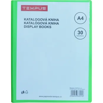 Archivační box Tempus katalogová kniha Tempus 30 listů zelená 510352