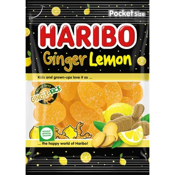 Bonbon Haribo Zázvor Lemon 80g (Kartonové balení : 26 ks)