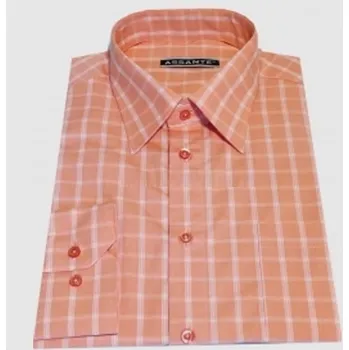 Pánská košile Prodloužená košile oranžová Assante 20612, Velikost 39/40 (M)