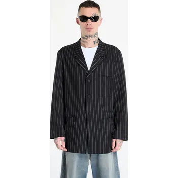 Bunda Y-3 Pinstripe Refined Wool Chore Coat Black M