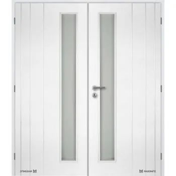 Interiérové dveře Doornite Dvoukřídlé interiérové dveře Doornite - Bordeaux Vertika sklo