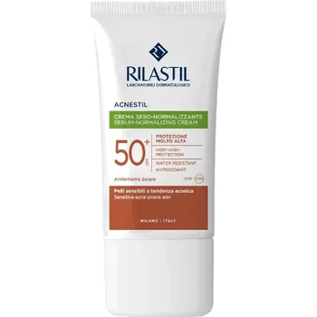 Opalování Rilastil Acnestil ochranný krém pro problematickou pleť s vysokými UV filtry SPF 50+