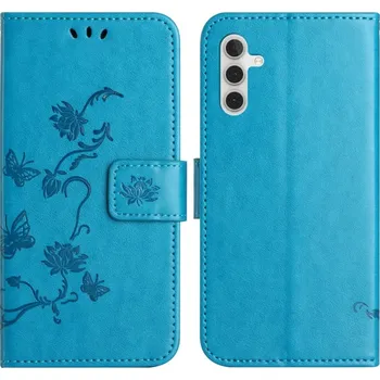 Pouzdro na mobilní telefon Flower knížkové pouzdro na Samsung Galaxy A56 5G - modré
