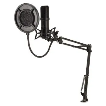 Mikrofon Streamovací a Herní Mikrofon s ramenem | Pro použití: Notebook / Stolní | USB-A | Vypínač | POP Filter