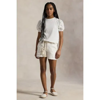 Chlapecké kraťasy Dětské bavlněné šortky Polo Ralph Lauren 313934331005 bílá 00X, vel. 144-147