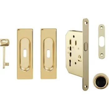 Lampička VPD Set na posuvné dveře 372-324 BB zámek Zlatý lesk