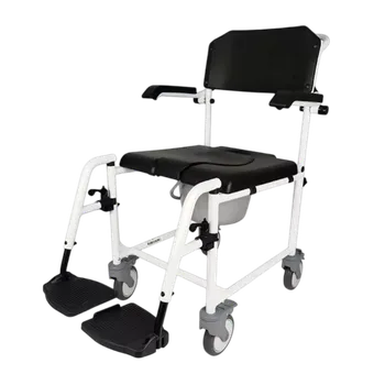 Křeslo Toaletně-sprchovací křeslo Flamingo s kolečky a měkkým sedadlem