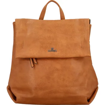 Trendy dámský koženkový kabelko-batoh Prokris, hnědý