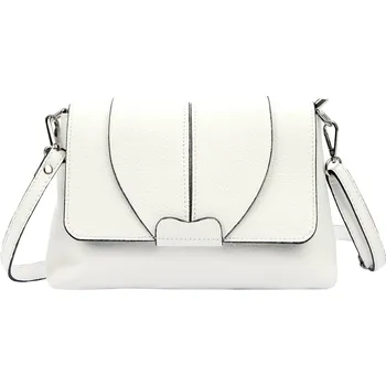 Kabelka Kožená crossbody kabelka Luka 24-005 bílá