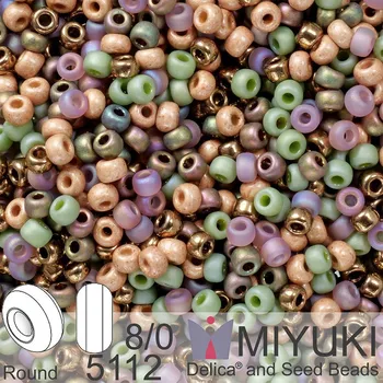 Korálek Korálky Miyuki Round 8/0. Barva 5112 Mix Singing Nature. Balení 5g