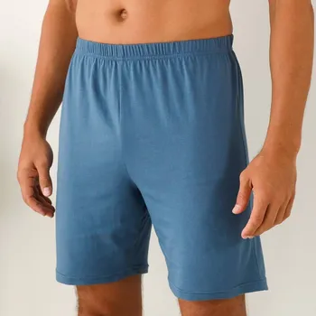 Pánské kraťasy Pyžamové jednobarevné šortky modrošedá 64/66