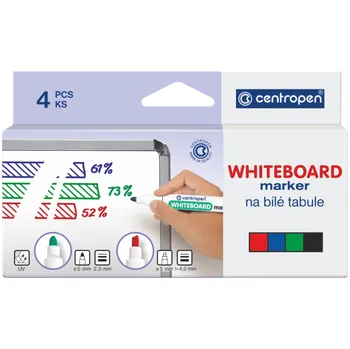 centropen značkovač 8569 stíratelný 4ks 476433